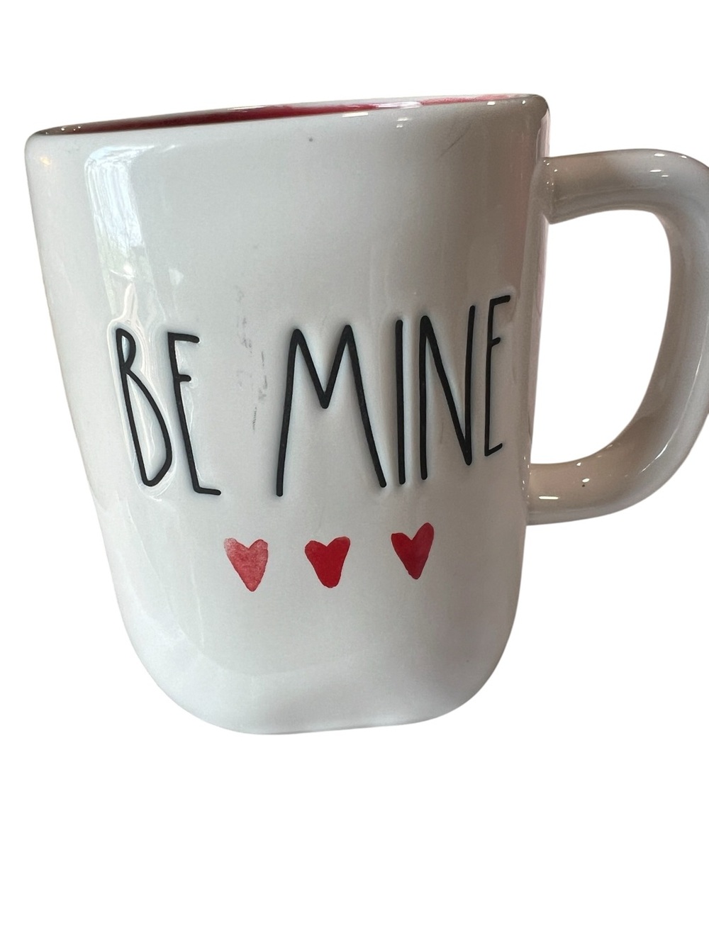 Rae Dunn Set of 4 Ceramic Mugs - Red, Pink, Cream - Picture 5 of 6